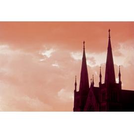 St Mary's in silhouette, Woodend, c.1970