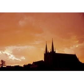 St Mary's in silhouette, Woodend, c.1970