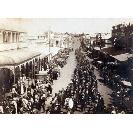Unidentified parade in Brisbane Street, Ipswich, 1927