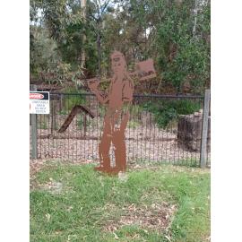 Historical Silhouette of a Miner at Kholo Gardens, 2022