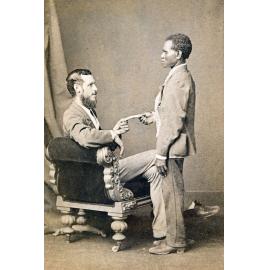 William Finucane with Gana, a South Sea Islander, Brisbane, c.1867