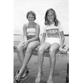 Two Ipswich girls on holiday, Queensland, January 1978