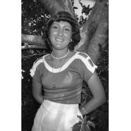 Delma modelling fashion, Ipswich, Queensland, January 1978