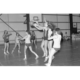 Thought to be Women's Basketball Match at Ipswich Basketball Courts, Bundamba, December 1977