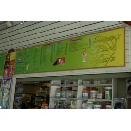 Queens Park Cafe Menu signage, 2009