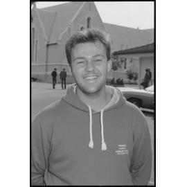 Ross Dale, manager of the Ipswich Grammar School rugby tour to New Zealand, Woodend, August 1985