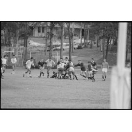 Thought to be a Rugby Union match at Ipswich Grammar School, Woodend, August 1985