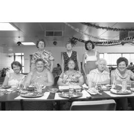 Unidentified group of women at a Christmas party, Ipswich, December 1977