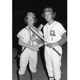 Unidentified baseball players, Ipswich, December 1977