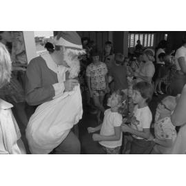 Children meeting Santa, Ipswich, December 1977