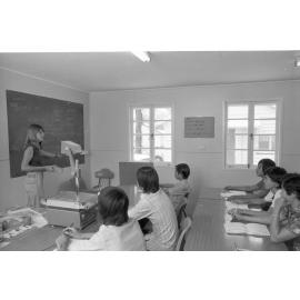 Taiwanese students learning English in a classroom, Ipswich, Queensland, January 1978