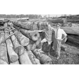 Ron & Ted Kruger at Kruger Sawmills, Bundamba, December 1977