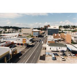 East Street, from top of Health Plaza, Ipswich, February 1998
