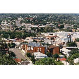 Looking towards North Ipswich from Denmark Hill Water Tower, Ipswich, February 1998