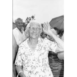 Former pupil attending the Grandchester State School centenary celebration, Grandchester, Ipswich, January 1978
