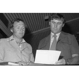 David Underwood, member for Ipswich West, and Bob Gibbs, member for Wolston, Ipswich, January 1978