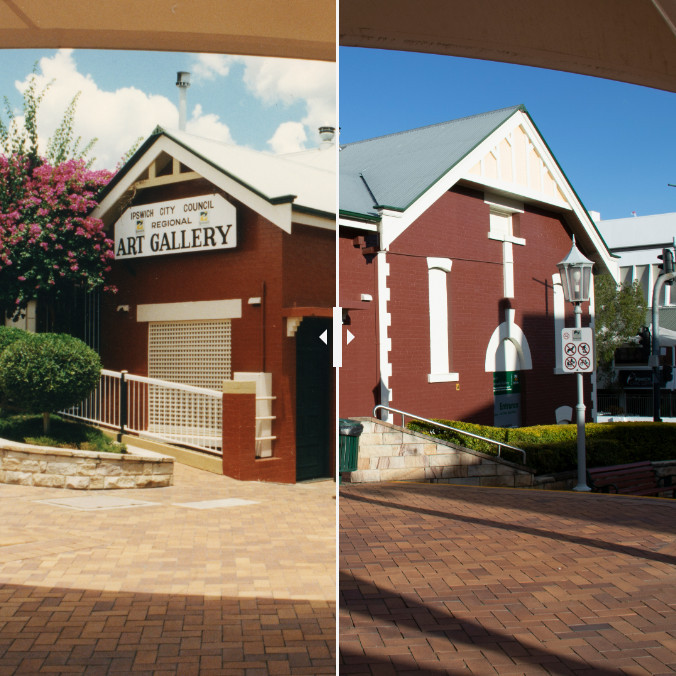 Art Gallery, corner of Limestone & Nicholas Streets, Ipswich, 1998 and 2023