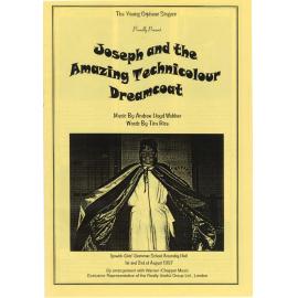 Joseph and the Amazing Technicolour Dreamcoat, program for The Young Orpheus Singers production, August 1997