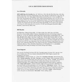 Local Identities from Ipswich, 1998