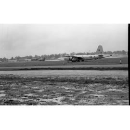 Royal Australian Air Force Lockheed SP-2H Neptune MR4 and F-111E Aardvark on RAAF Base Amberley Runway, Amberley, Ipswich, February 1978