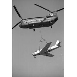 Helicopters at an air show at Amberley, November 1977