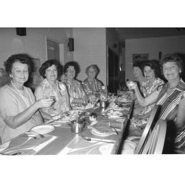 Unidentified women at luncheon at the Palais Royal Tavern, Ipswich, February 1978