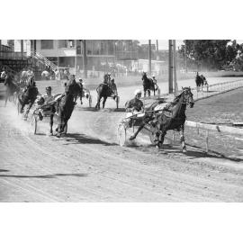 Harness racing at the Ipswich Showgrounds, Ipswich, Queensland, February 1978