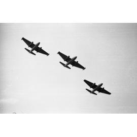 Planes & fighter jets at an air show at Amberley, November 1977