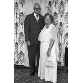 Unidentified couple on their wedding anniversary, Ipswich, Queensland, 13th February 1978
