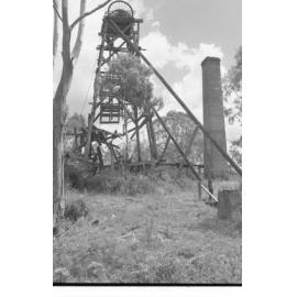 Headframe of an unidentified mine, Ipswich, Queensland, 14th February 1978