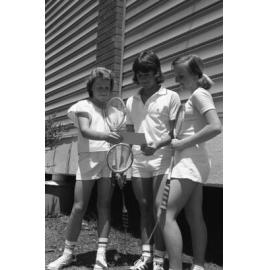 Squash players, thought to be at Raceview Squash Courts, Raceview, November 1977