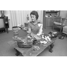 Collection of shoe memorabilia, Ipswich, November 1977