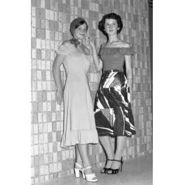 Models posing in spring clothing, Ipswich, November 1977