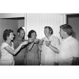 David Underwood celebrating winning the state election, Ipswich, November 1977