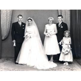 Unidentified wedding party, Ipswich, c.1952