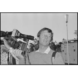 Unidentified photographers at the RAAF Base, Ipswich, July 1985