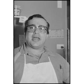 Unidentified chef from N&J Hot Bar-B-Q Chicken Specialist & Snack Bar, Ipswich, July 1985