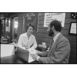 Sonia Bull and John Brannock, Ipswich & West Moreton Building Society, Ipswich, July 1985