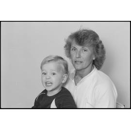 Unidentified Woman and Boy, Ipswich, July 1985