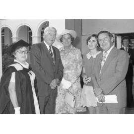 Sir James Maxwell Ramsay at Ipswich Girls' Grammar School, Ipswich, November 1977