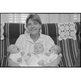 Unidentified mother of triplets, Ipswich, July 1985