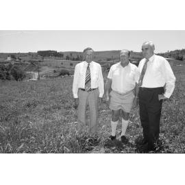 Ronald Ernest Camm and two unidentified men, Ipswich, Queensland, February 1978