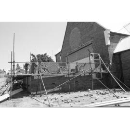 Extension being added to the rear of St Stephen's Presbyterian Church, Limestone Street, Ipswich, February 1978