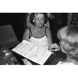 Thought to be the preparations of a sports awards night, Ipswich, 2nd October 1977