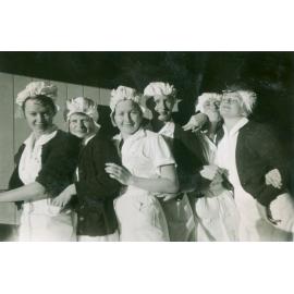 Night nurses having fun with a camera, Ipswich, 1950s