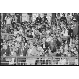 Spectators at the Ipswich Turf Club, Bundamba, July 1985
