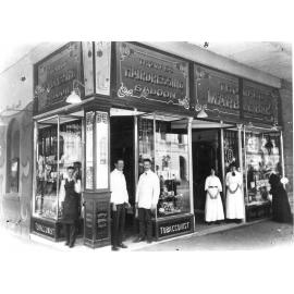 Thomas's Marble Bar and Hairdressing Saloon, corner Nicholas and Brisbane Streets, Ipswich, n.d.