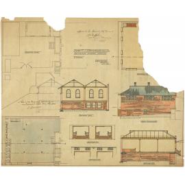 Specifications for J. P. Bottomley and Co. proposed new premises at Bell Street, Ipswich map / George Brockwell Gill.