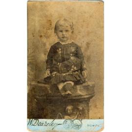 Unidentified child, Ipswich, late 1880s
