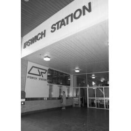 Ticket office outside Ipswich Train Station, Ipswich, September 1980